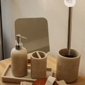Set de Accesorios para Baño de Diseño Piedra Rústica