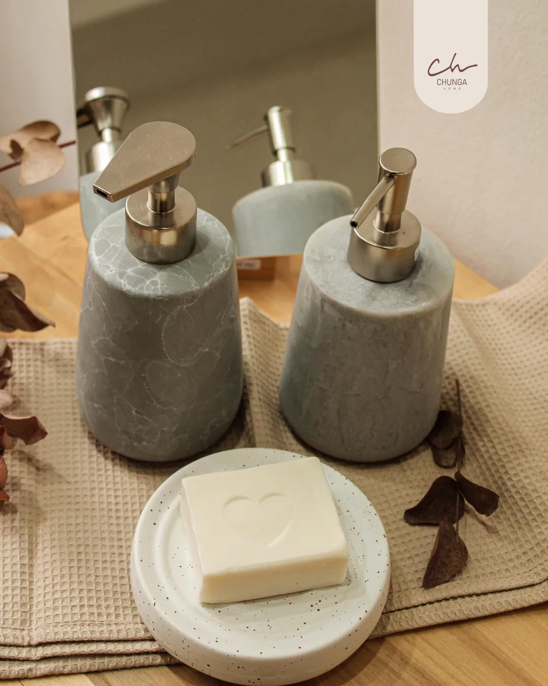 Dispensador de Jabón Líquido Estilo Piedra