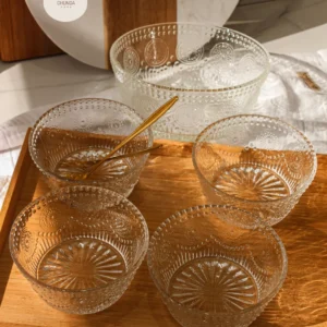 Set de Bowls de Vidrio Grabado
