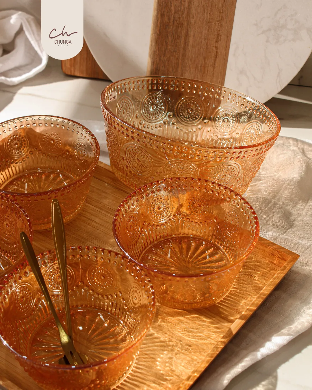 Set de Bowls de Vidrio Grabado - Image 4