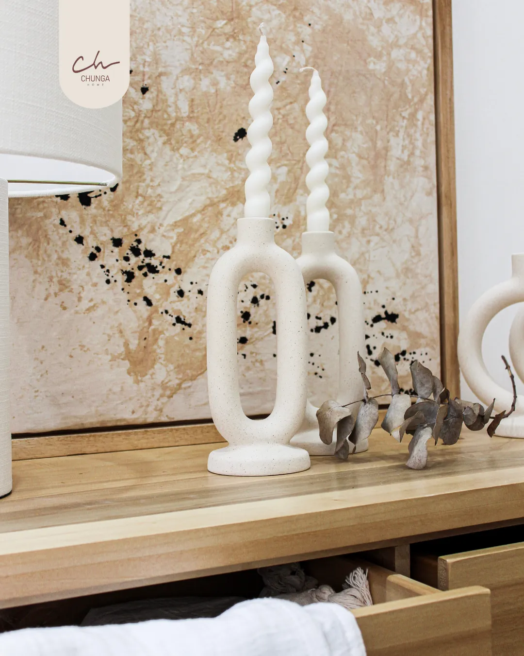 Portavela Cerámica Oval