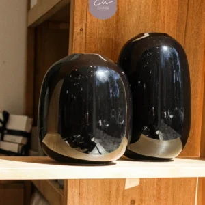 Jarrones Vidrio Color Negro