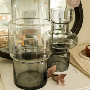 Jarrones de Vidrio Ahumado