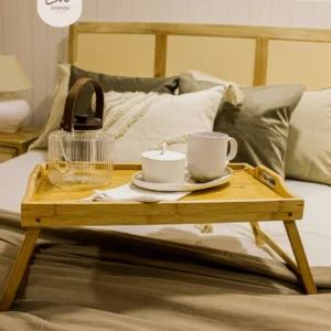 Bandeja de Cama Plegable de Bambú