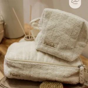 Set de Neceser Texturizado Color Crema