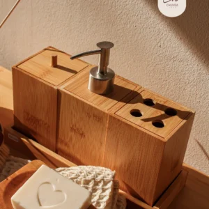 Set de Accesorios de Baño de Bambú Elegancia Natural
