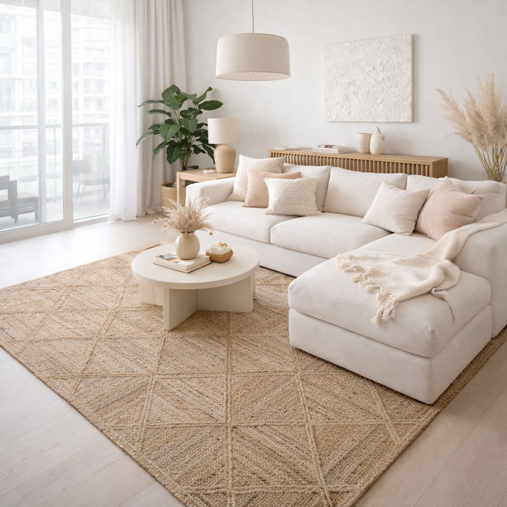 Alfombra De Yute Natural 120x180cm