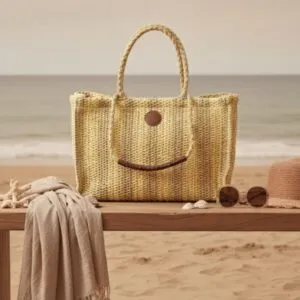 Bolso Playero Con Broche