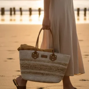 Bolso Playero Con Forro Y Cierre