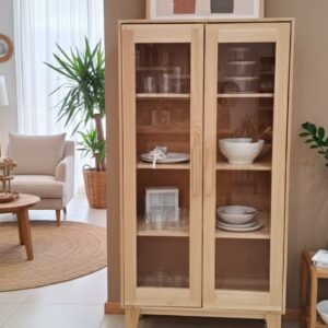 Vajillero Puertas Vidrio 160x40x80cm