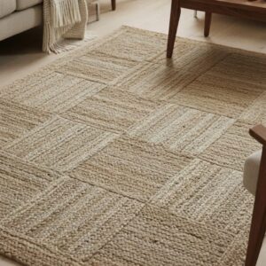 Alfombra Yute 100% Natural Cuadros Artesanales