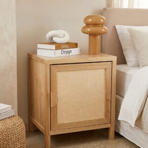 Mesa De Luz Enteleda Con Estante