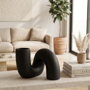 Florero Deco Cerámica Black