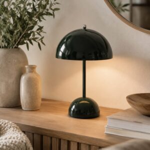 Velador Led Hongo Moderno Verde