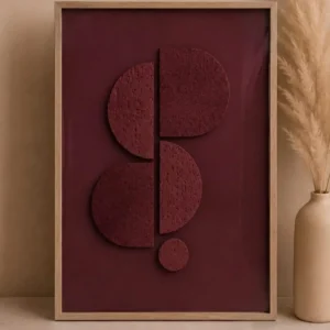 Cuadro Abstracto Relieve Bordó 70x50cm