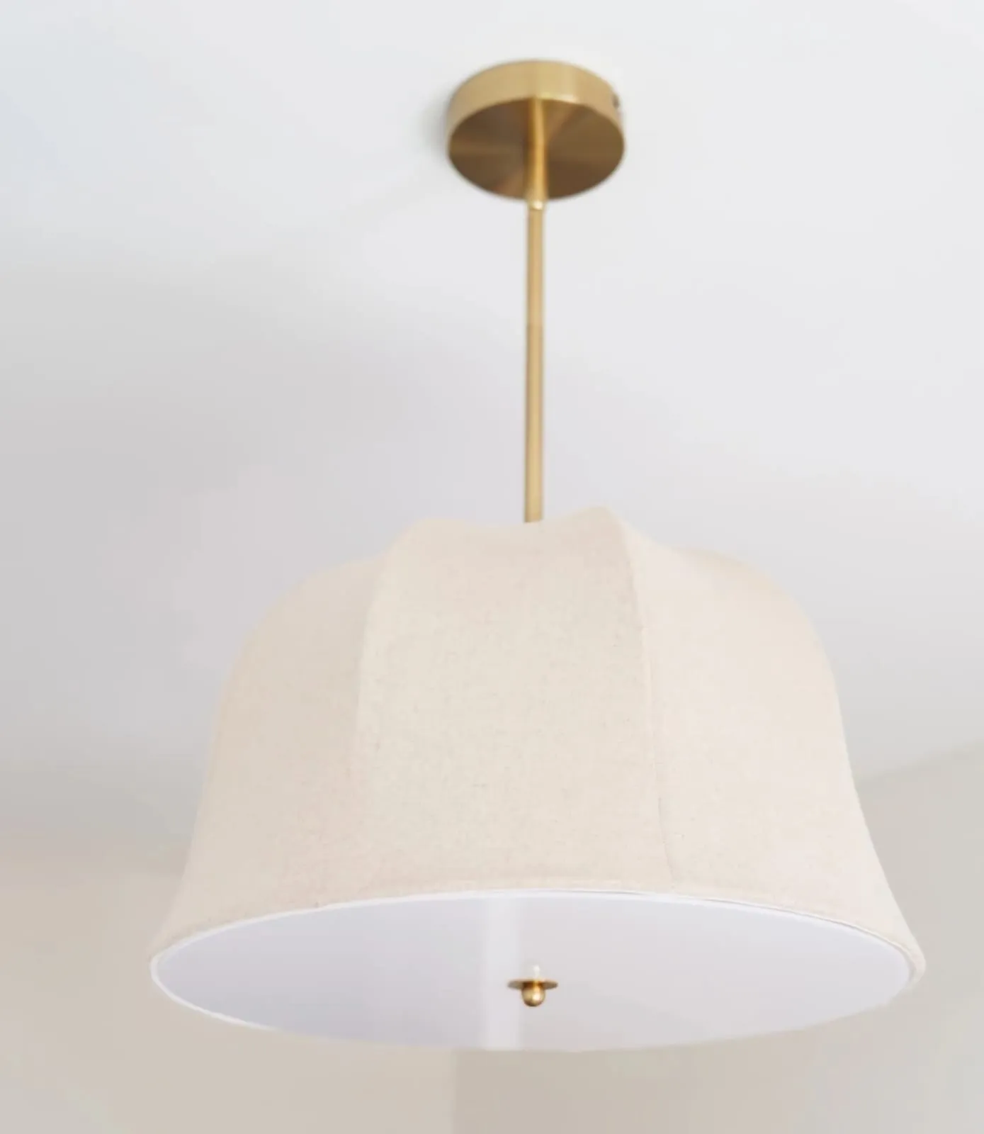 Lampara Colgante Lino Crudo Forma Flor - Image 4