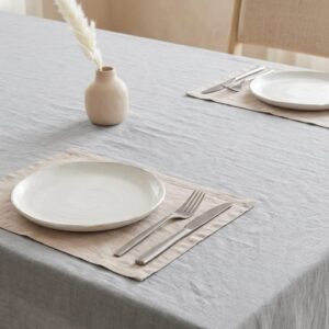 Mantel Gris Perla Tusor 240x140cm