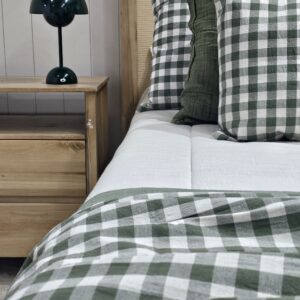 Pie De Cama Cuadrillé Verde
