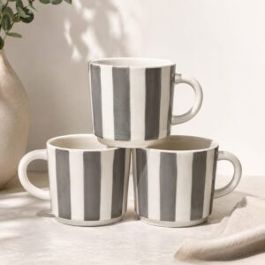 Taza Rayas C/Gris