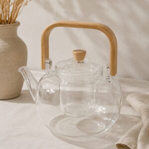 Tetera Vidrio C/ Bambú 800ml