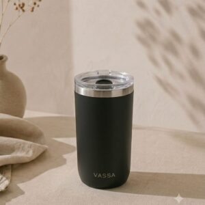Vaso Térmico De Acero Inoxidable Negro 470ml