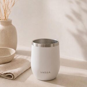 Mate De Acero Inoxidable blanco 350ml