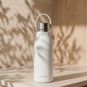 Botella Térmica De Acero 350ml White