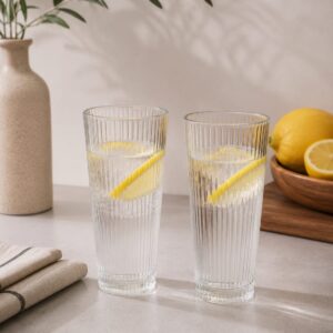 Vaso Vidrio Acanalado