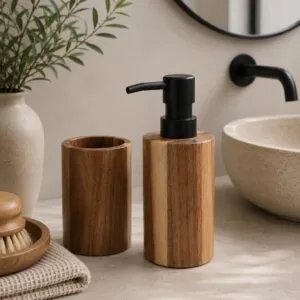 Dispensador De Jabón Liquido Madera