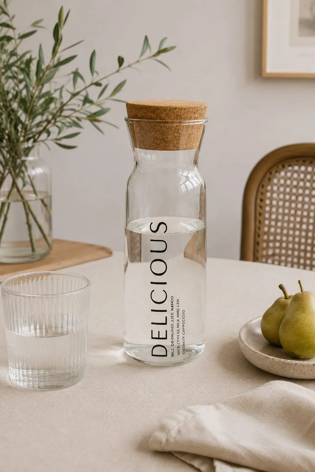 Botella En Vidrio Tapa Corcho- Delicious