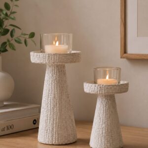 Porta velas Piedra Grande 20x10,5cm