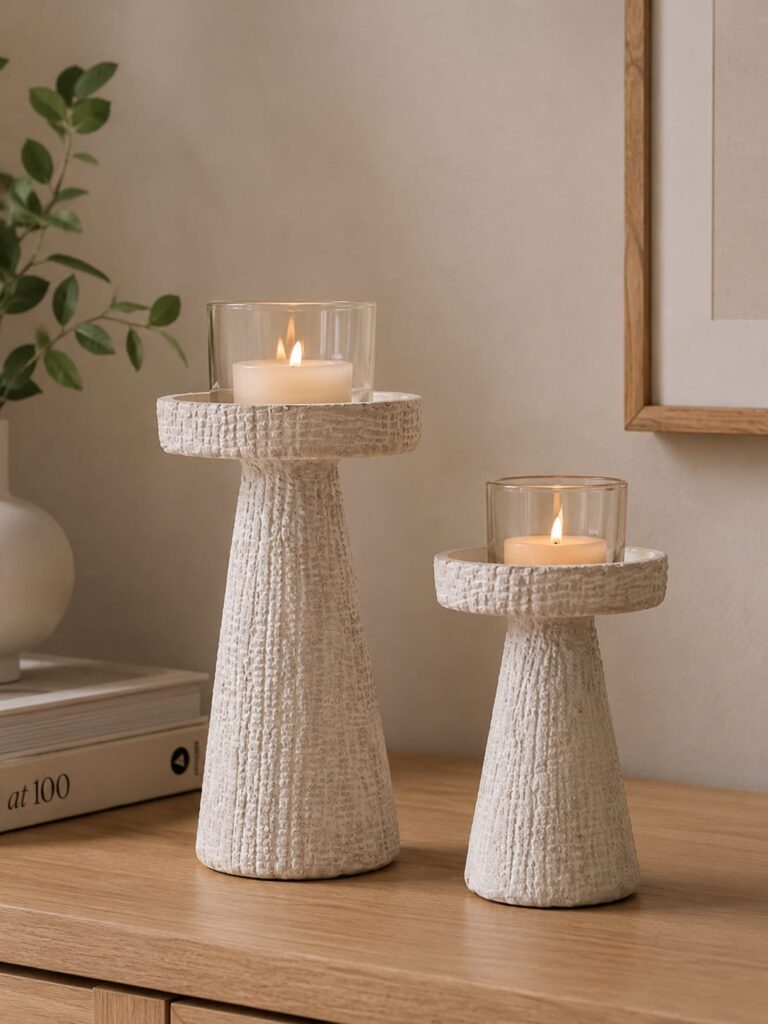Porta velas Piedra Grande 20×10,5cm