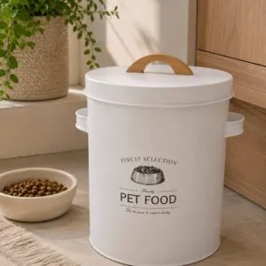Lata Para Alimentos Mascota Redonda C/ Cuchara