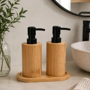 Set x2 Dispenser De Bambú Con base