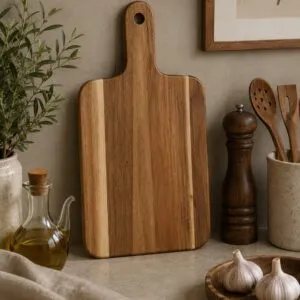 Tabla De Madera Acacia Rectangular Con Mango