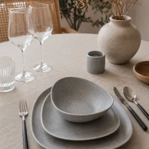 Plato Hondo Gris Irregular