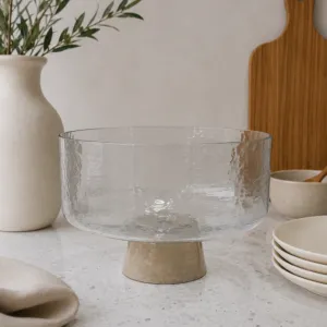 Bowl De Vidrio Con Base 23x17cm