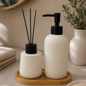 Set Dispenser y Difusor Acanalado Natural