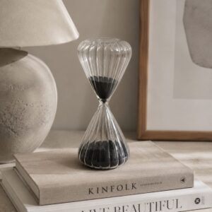 Reloj de Arena Acanalado Negro