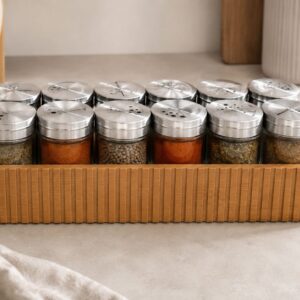 Set x12 Especieros Con Base De Madera