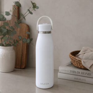 Botella Térmica De Acero White Con Pico 500ml Vassa