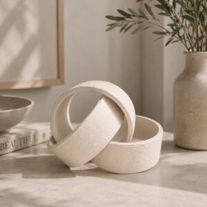 Figura Decorativa Gaanth Off White 13x30cm