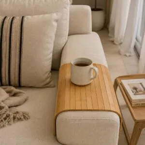 Bandeja De Bambú Para Sillón Sofá Plegable
