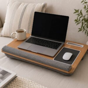 Mesa De Madera Con Base Acolchada Para Notebook Y Tablet