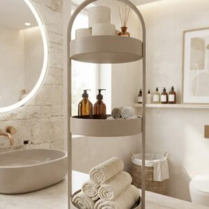 Organizador De Pie Para Baño 3 Estante/Beige