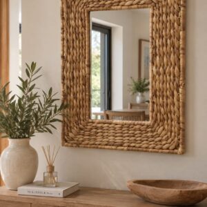 Espejo Rectangular en Fibras Naturales