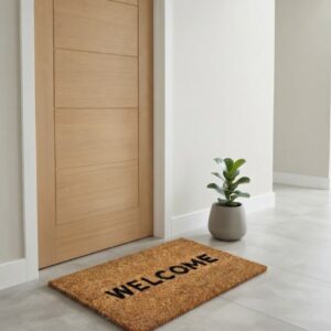 Felpudo Terracota Liso "Welcome"