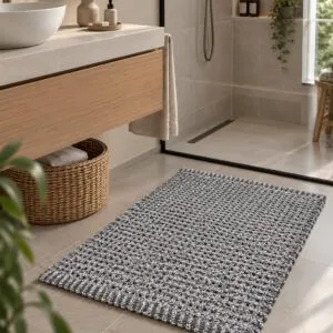 Alfombra Antideslizante Gris 50x80cm