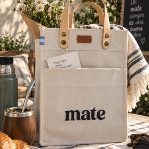 Matera Natural Mate Black C/ Manija Cuero