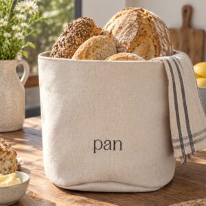 Contenedor Para Pan Tela Natural